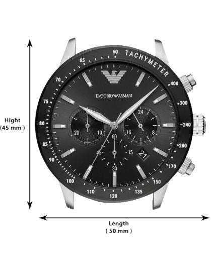 Armani Men's Mario Multi Round Leather Watch | AR11243