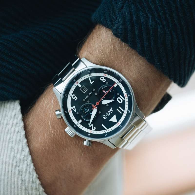 AVI-8 Hawker Hurricane Rangoon Carey Dual Time Men's Watch | AV-4088-11