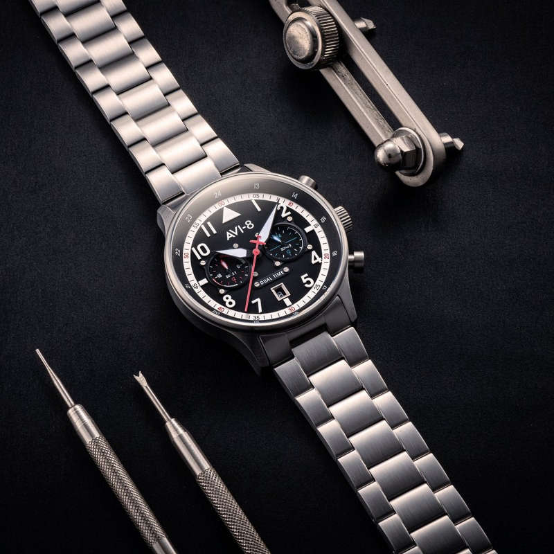 AVI-8 Hawker Hurricane Rangoon Carey Dual Time Men's Watch | AV-4088-11