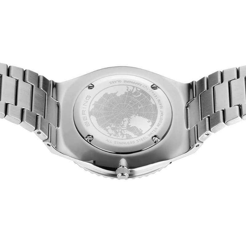 Bering Classic Blue Dial Silver Stainless Steel Strap Men Watch 18940-707
