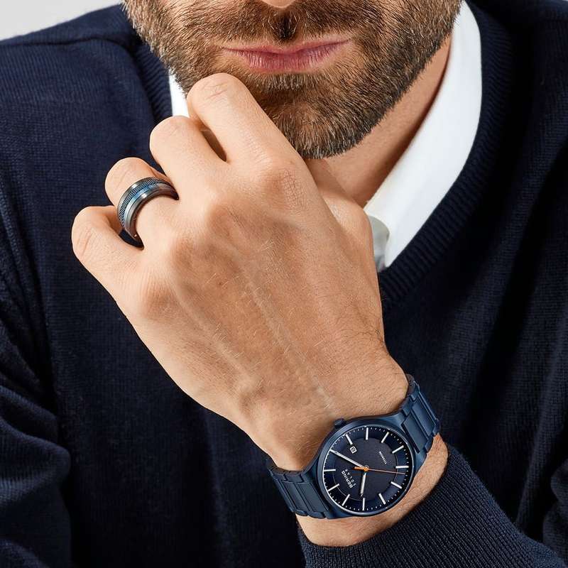 Bering Slim Solar Brushed Black Men's Watch | 15239-727