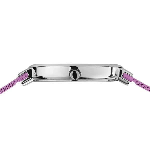 Berng Classic Aurora Purple Polished Silver Mesh Women's Watch | 19031-909