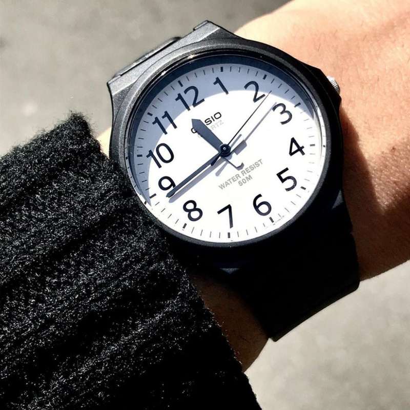 Casio Black and White Resin Unisex Watch | MW-240-7BVDF