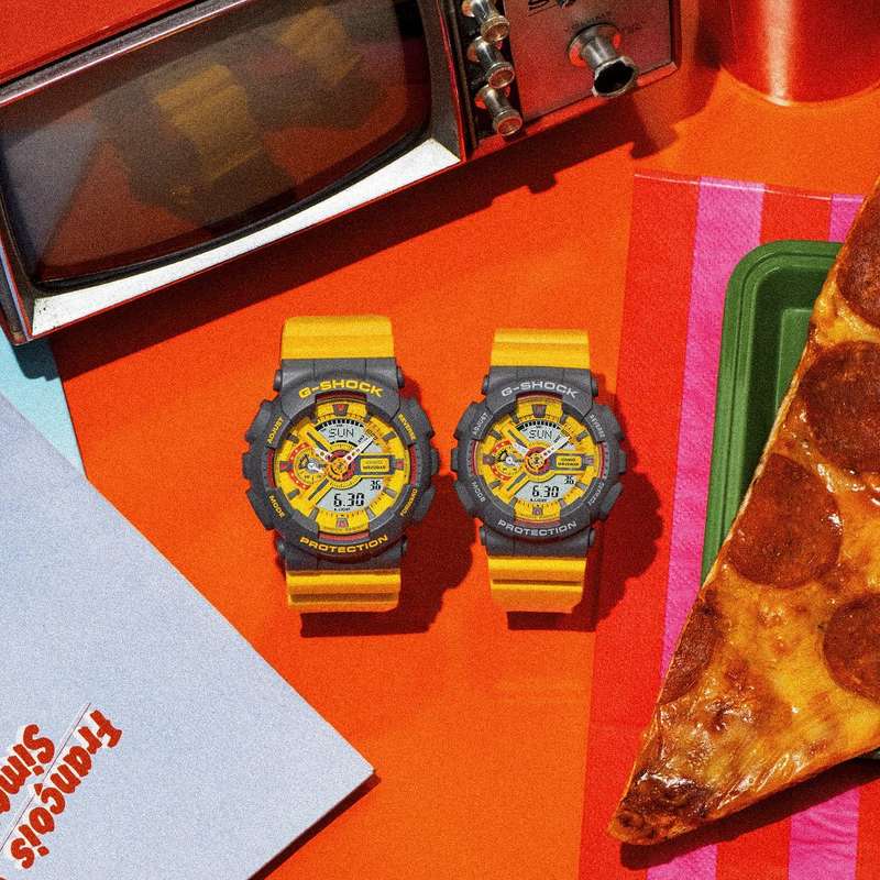 Casio G-Shock Digital-Analogue Yellow Resin Strap Unisex Watch GA-110Y-9ADR