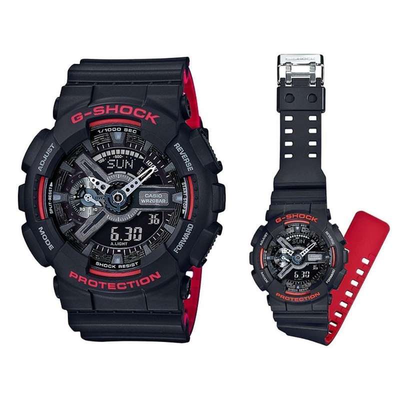 CASIO G-Shock Digital Quartz Black Resin GA-110HR-1ADR Mens Watch