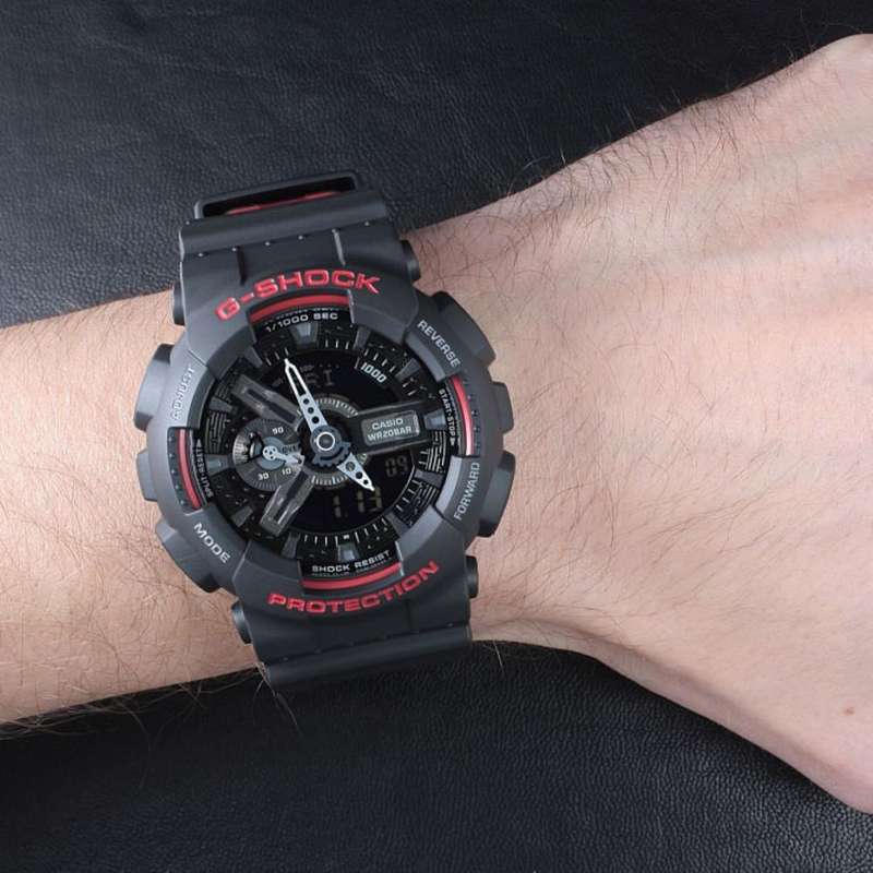 CASIO G-Shock Digital Quartz Black Resin GA-110HR-1ADR Mens Watch