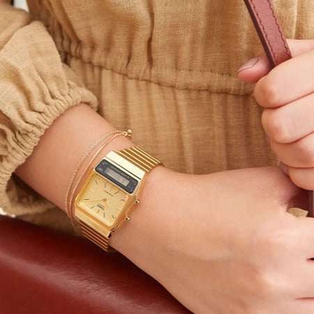 Casio Gold Retro Unisex Watch | AQ-800EG-9ADF