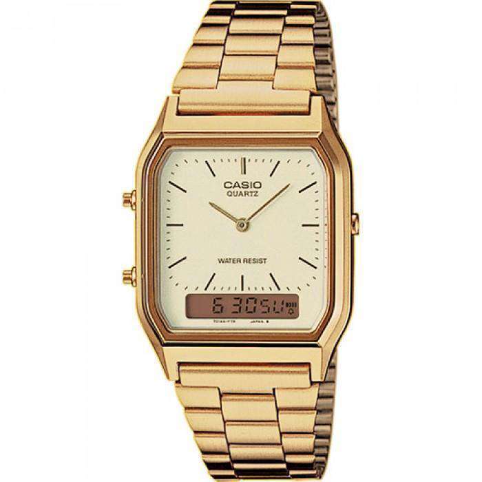 CASIO Vintage Analogue Digital Men's Watch - AQ230GA-9D - Gold