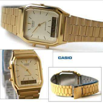 CASIO Vintage Analogue Digital Men's Watch - AQ230GA-9D - Gold