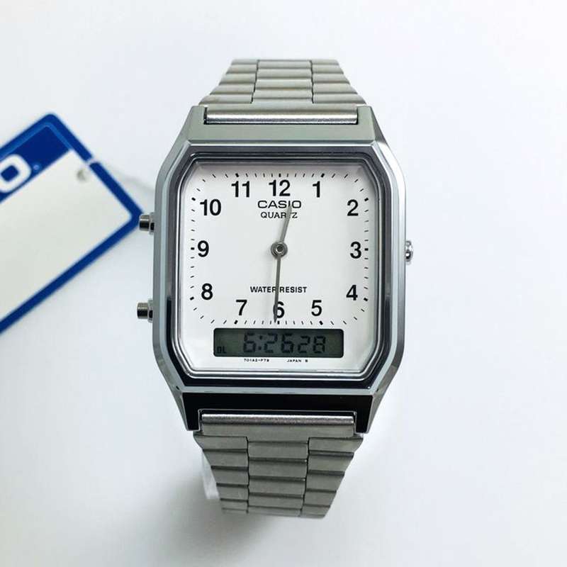 CASIO Vintage Analogue Digital Men's Watch - AQ230GA-9D - Gold