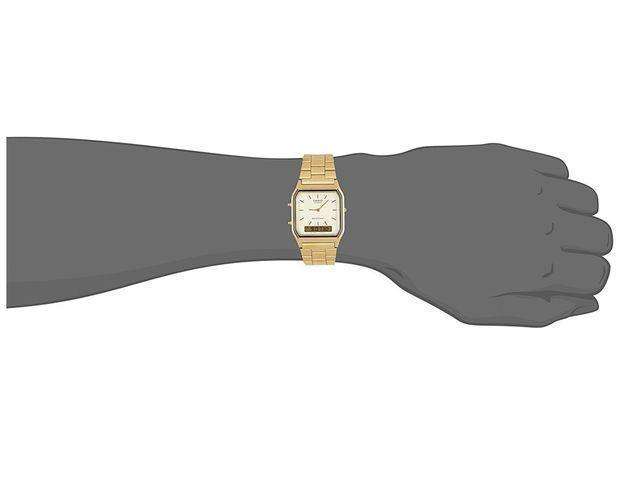 CASIO Vintage Analogue Digital Men's Watch - AQ230GA-9D - Gold