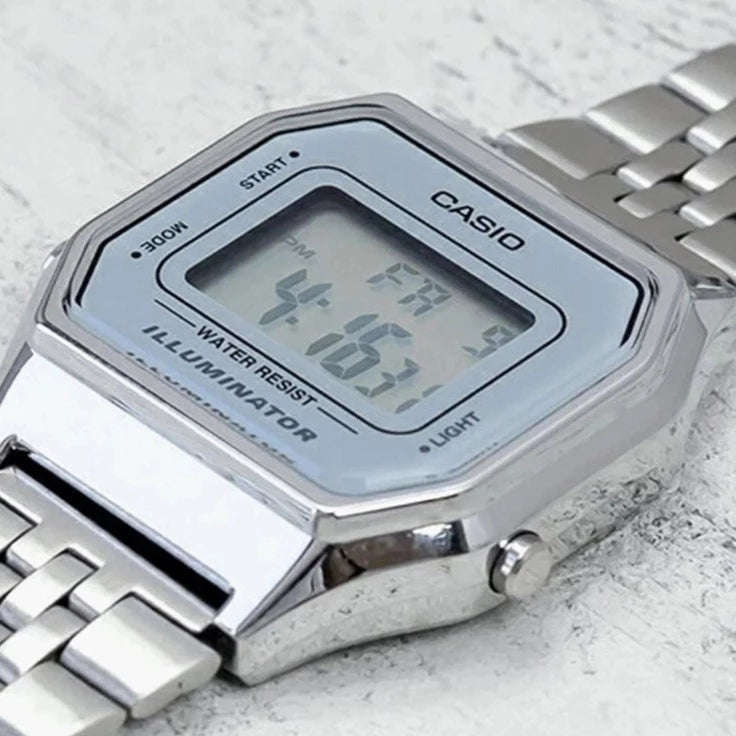 Casio Vintage Digital Silver Women's Watch | LA680WA-7DF