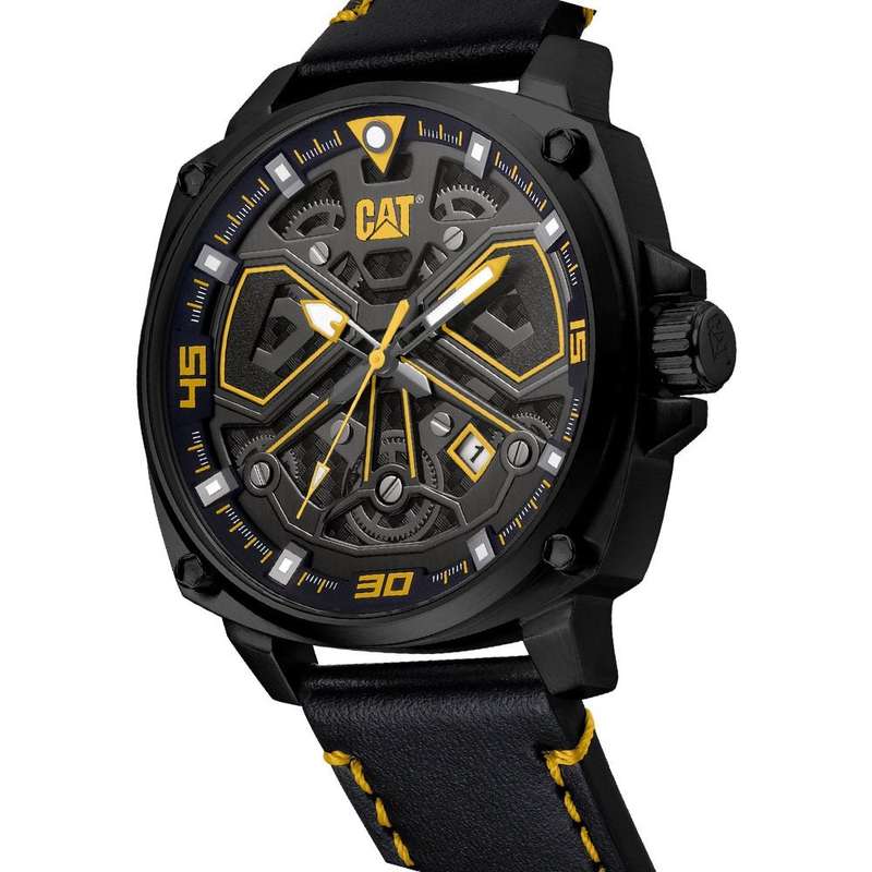 CAT Tokyo Black Yellow Chronograph Men's Watch | AJ.161.34.127