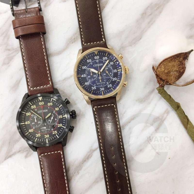 Citizen Chronograph Black Dial Brown Leather Men's Watch | CA4218-14E