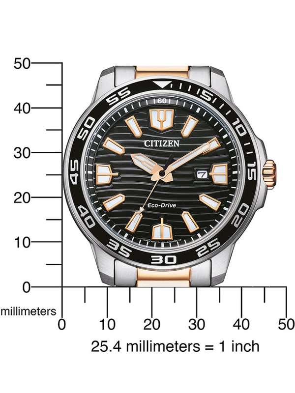 Citizen Eco-Drive Black Dial Stainless Steel Men's Watch | AW1524-84E