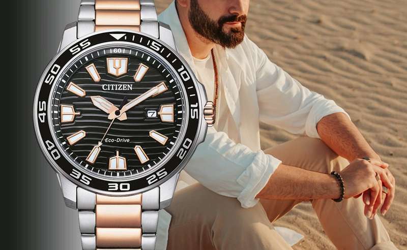 Citizen Eco-Drive Black Dial Stainless Steel Men's Watch | AW1524-84E