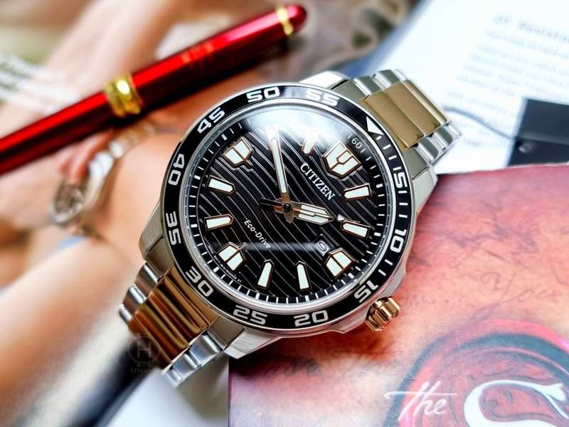 Citizen Eco-Drive Black Dial Stainless Steel Men's Watch | AW1524-84E