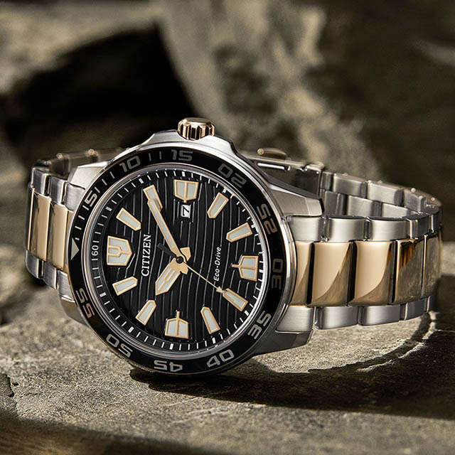 Citizen Eco-Drive Black Dial Stainless Steel Men's Watch | AW1524-84E