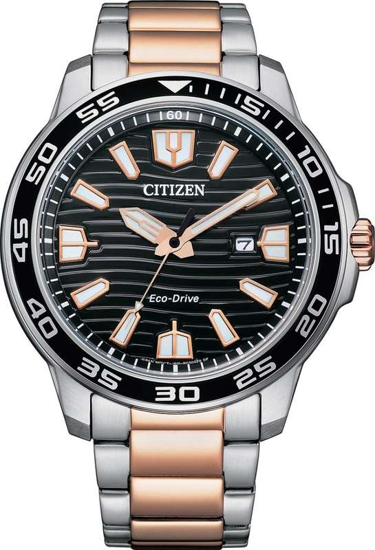 Citizen Eco-Drive Black Dial Stainless Steel Men's Watch | AW1524-84E