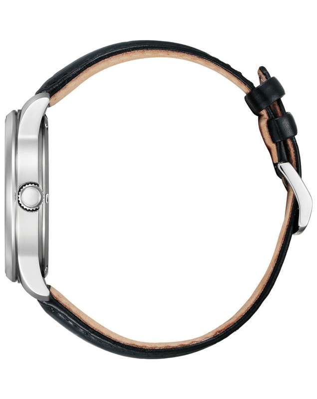 Citizen Eco-Drive Black Leather Men's Watch | BM8550-14A