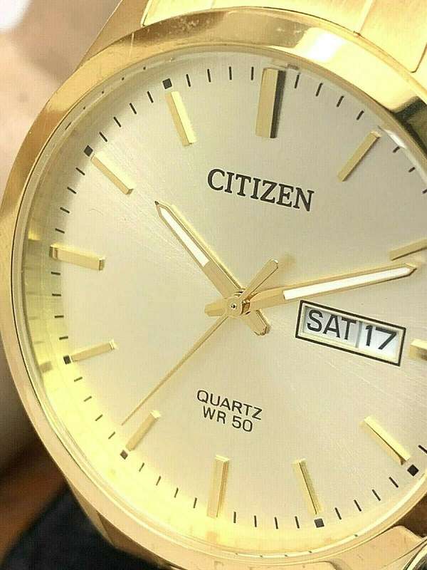 Citizen Gold Quartz Stainless Steel Men's Dress Watch | BF2003-84P