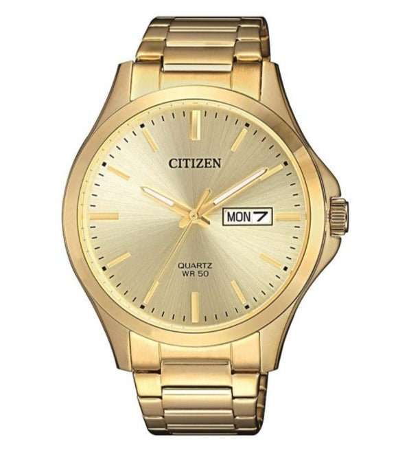 Citizen Gold Quartz Stainless Steel Men's Dress Watch | BF2003-84P