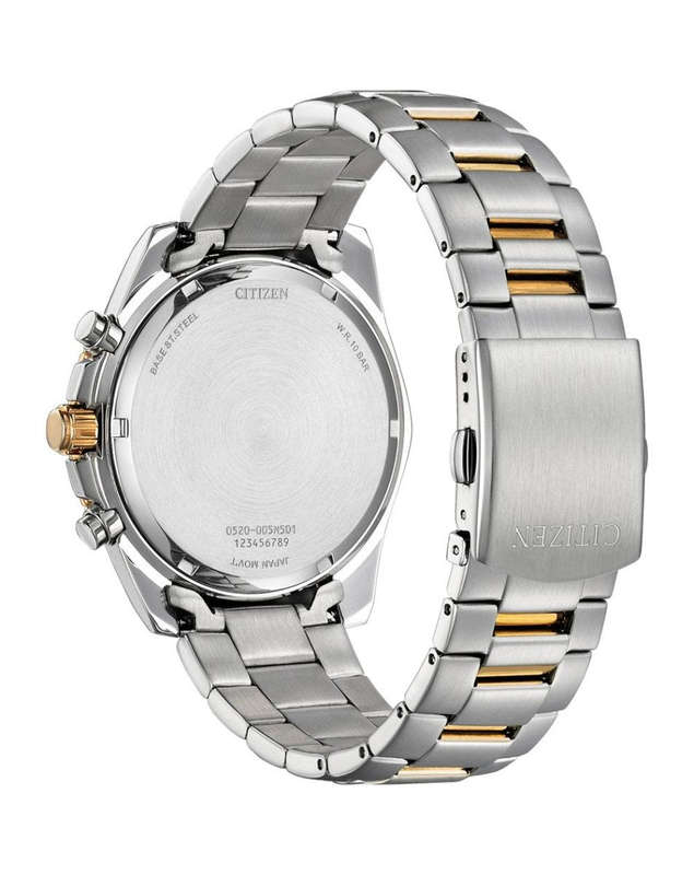 Citizen Quartz Blue Dial Two Tone Chronograph Men's Watch | AN8206-53L