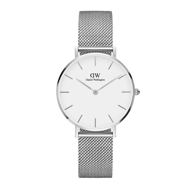 Daniel Wellington Petite Sterling Silver Women's Mesh Dress Watch | DW00100220