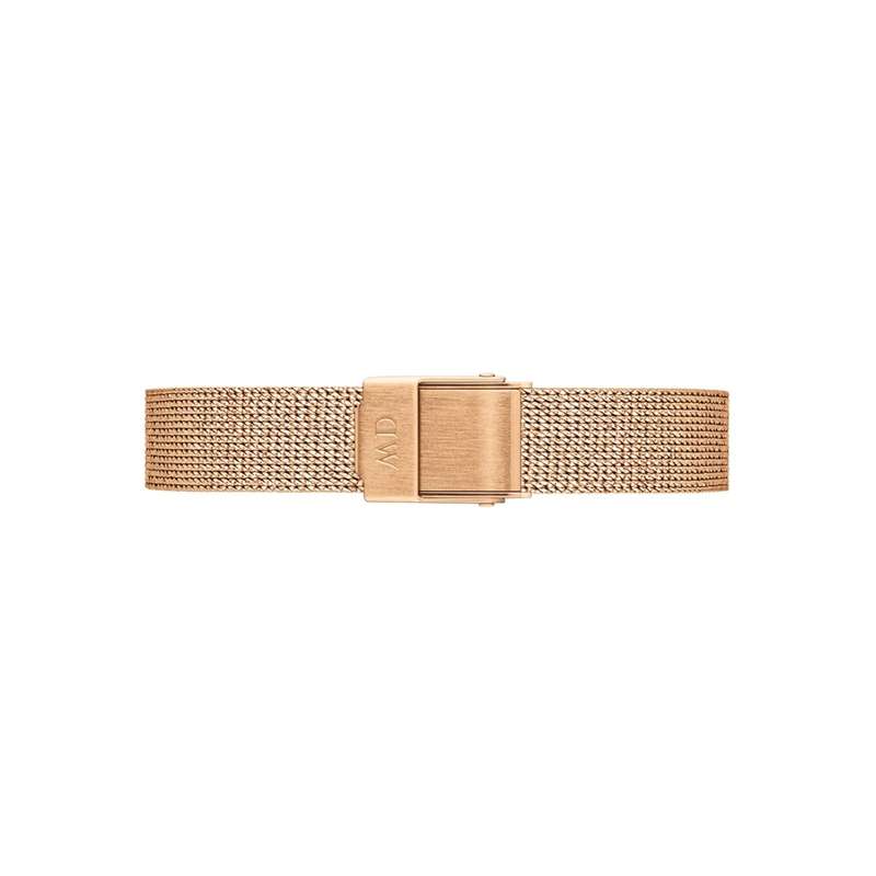Daniel Wellington Quadro Pressed Mesh Rose Gold White Women's Watch | DW00100431