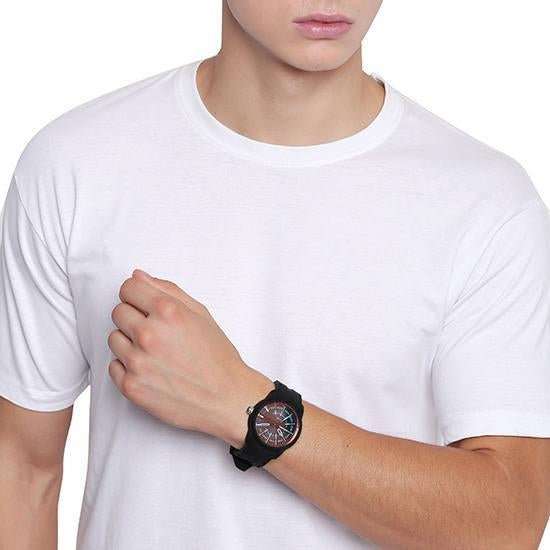 Diesel Armbar Silicone Black Dial Men's Watch | DZ1819