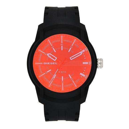 Diesel Armbar Silicone Black Dial Men's Watch | DZ1819