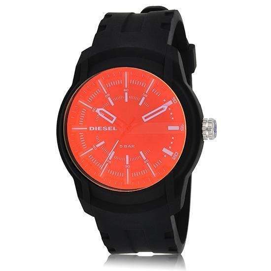 Diesel Armbar Silicone Black Dial Men's Watch | DZ1819