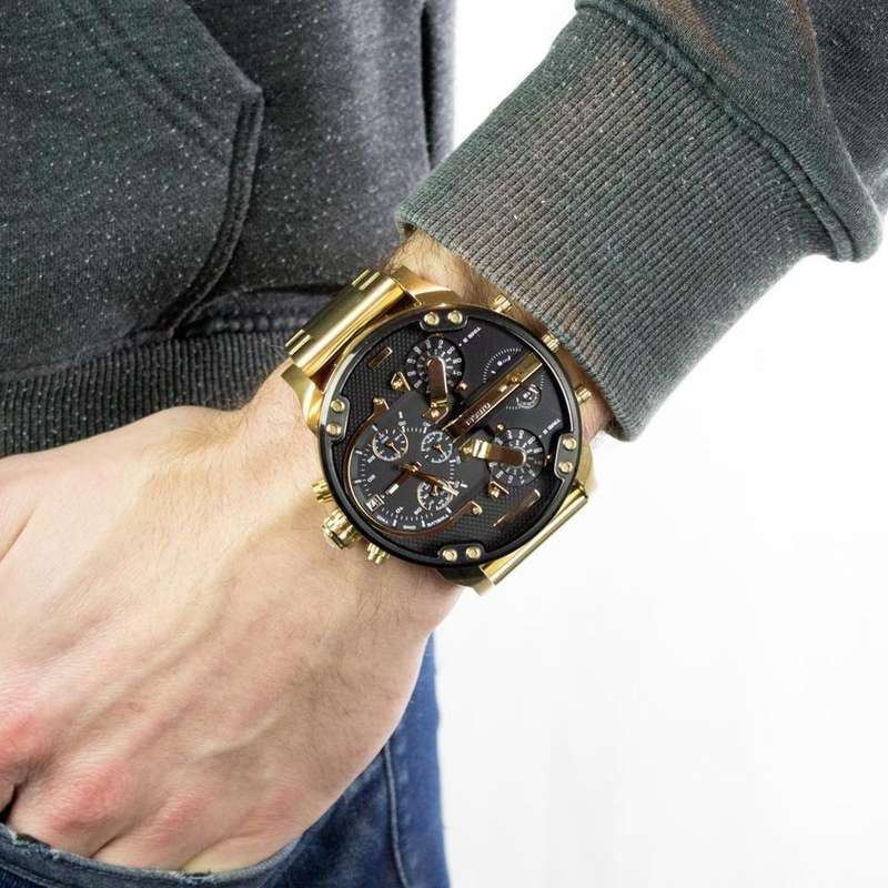Diesel Black / Gold Mr. Daddy 2.0 Men's Chronograph Men's Watch | DZ7333