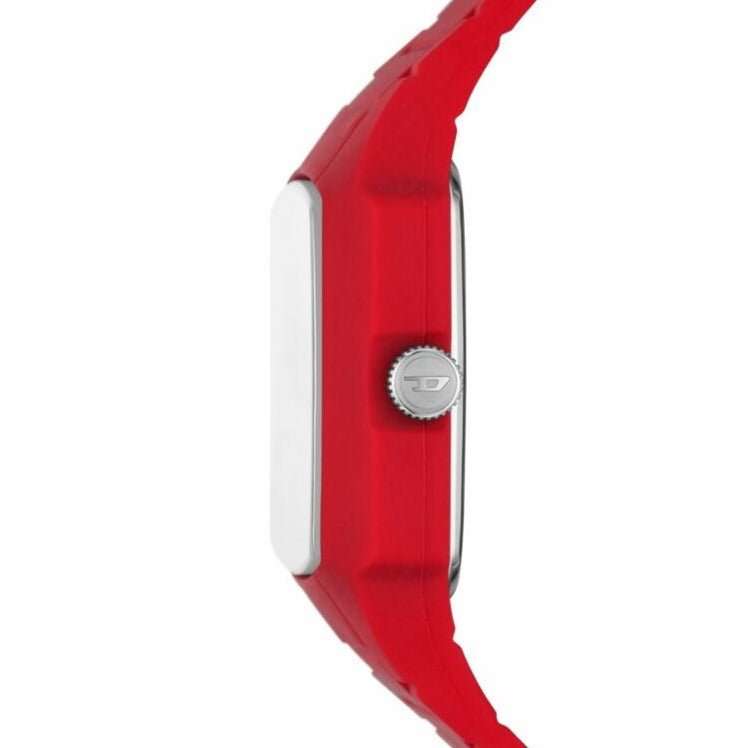 Diesel Cliffhanger 2.0 Three-Hand Red Silicone Men's Watch | DZ2165