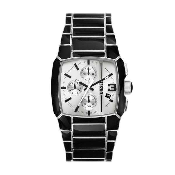 Diesel Cliffhanger Chronograph Black Lacquer and Stainless Steel Men's Watch | DZ4646