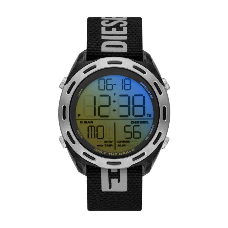 Diesel Crusher Digital Black Fabric Men's Watch - DZ1984