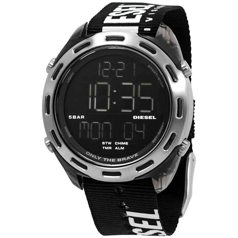 Diesel Crusher Digital Black Fabric Men's Watch - DZ1984