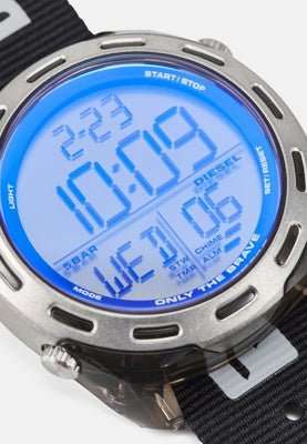 Diesel Crusher Digital Black Fabric Men's Watch - DZ1984
