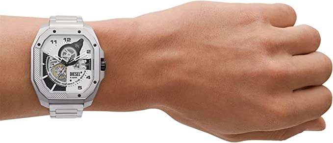 DIESEL Flayed Automatic Men's Watch | DZ7470 | Stainless Steel Three-Hand Timepiece
