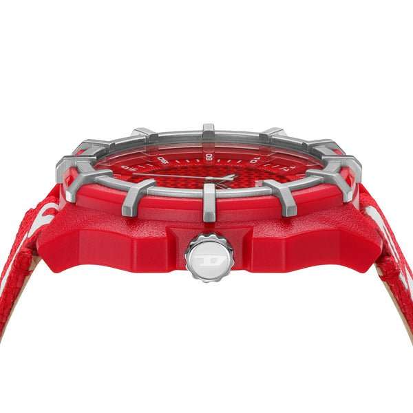 Diesel Framed Three-Hand Solar-Powered Red rPET Men's Watch | DZ4621