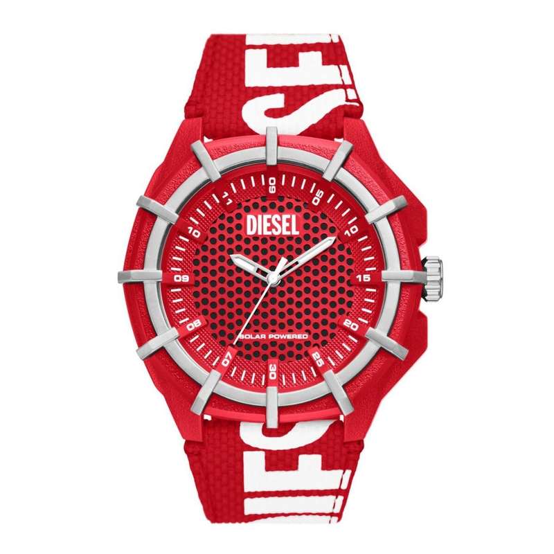 Diesel Framed Three-Hand Solar-Powered Red rPET Men's Watch | DZ4621