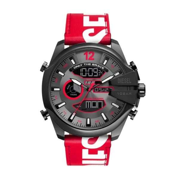 Diesel Mega Chief Ana-Digi, Gunmetal Stainless Steel Men's  Watch | DZ4647
