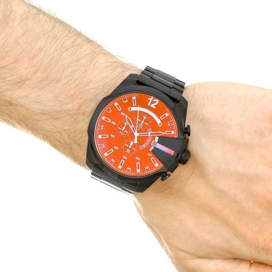 Diesel Mega Chief Black Round Stainless Steel Men's Watch | DZ4318