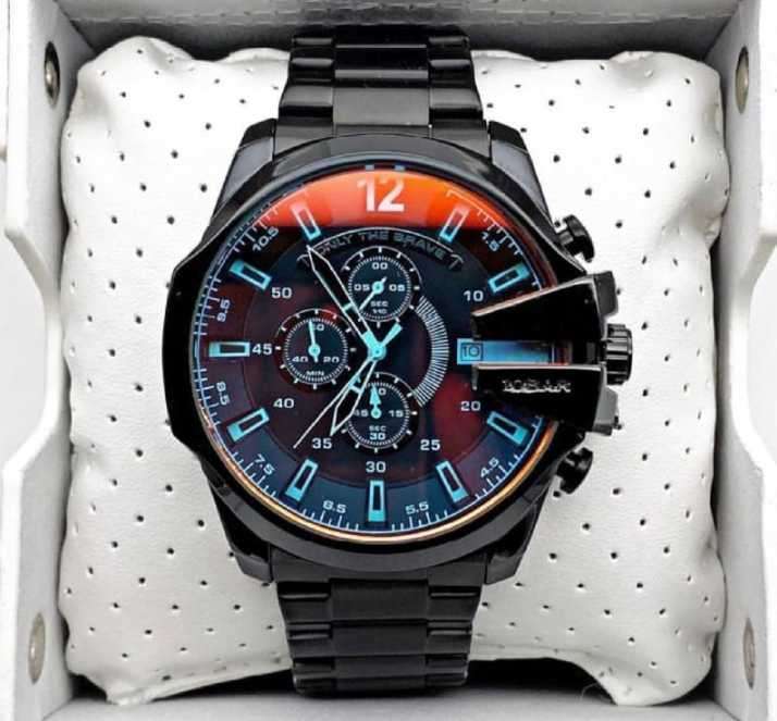 Diesel Mega Chief Black Round Stainless Steel Men's Watch | DZ4318
