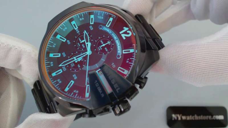 Diesel Mega Chief Black Round Stainless Steel Men's Watch | DZ4318