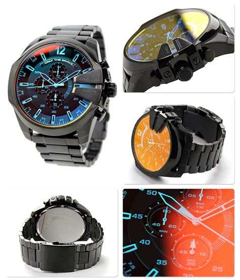 Diesel Mega Chief Black Round Stainless Steel Men's Watch | DZ4318