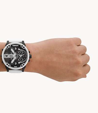Diesel Mr. Daddy 2.0 Chronograph White Silicone Men's Watch | DZ7478