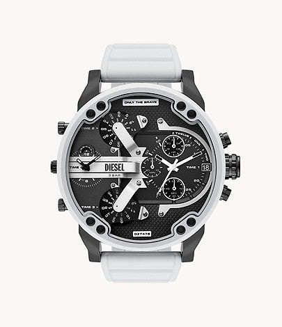Diesel Mr. Daddy 2.0 Chronograph White Silicone Men's Watch | DZ7478