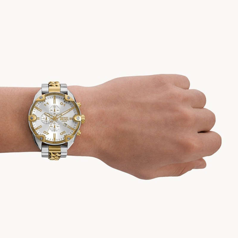 Diesel Spiked Chronograph Two-Tone Stainless Steel Men's Watch | DZ4629
