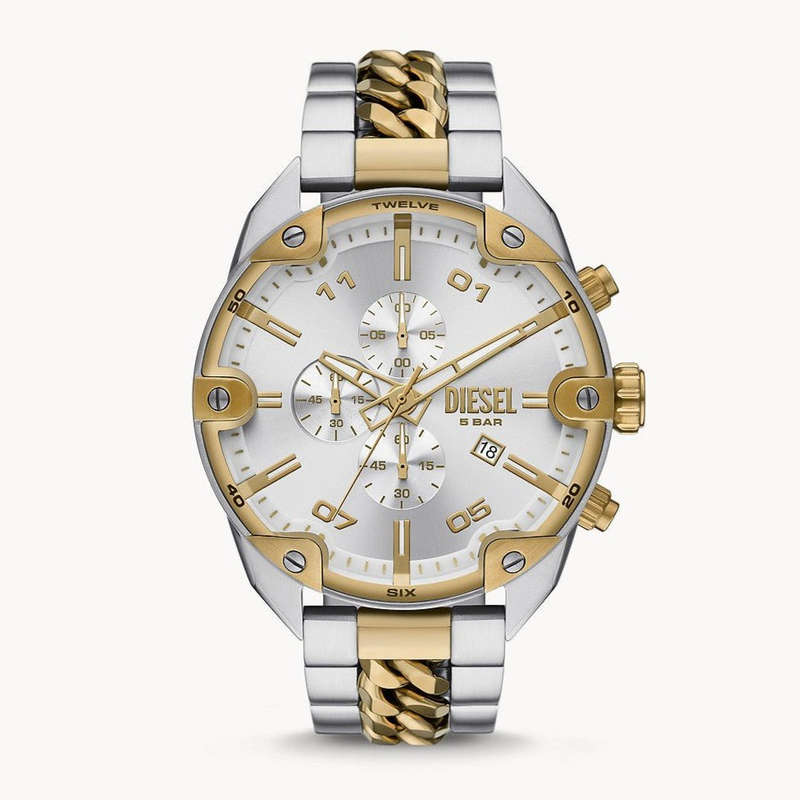 Diesel Spiked Chronograph Two-Tone Stainless Steel Men's Watch | DZ4629